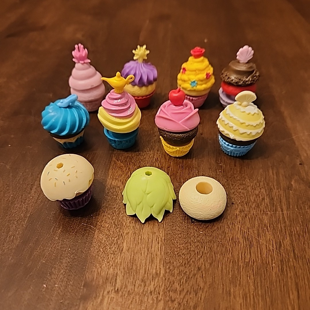 Lot Disney Princess Enchanted Cup Cake Game Pieces Replacement Parts Cupcake