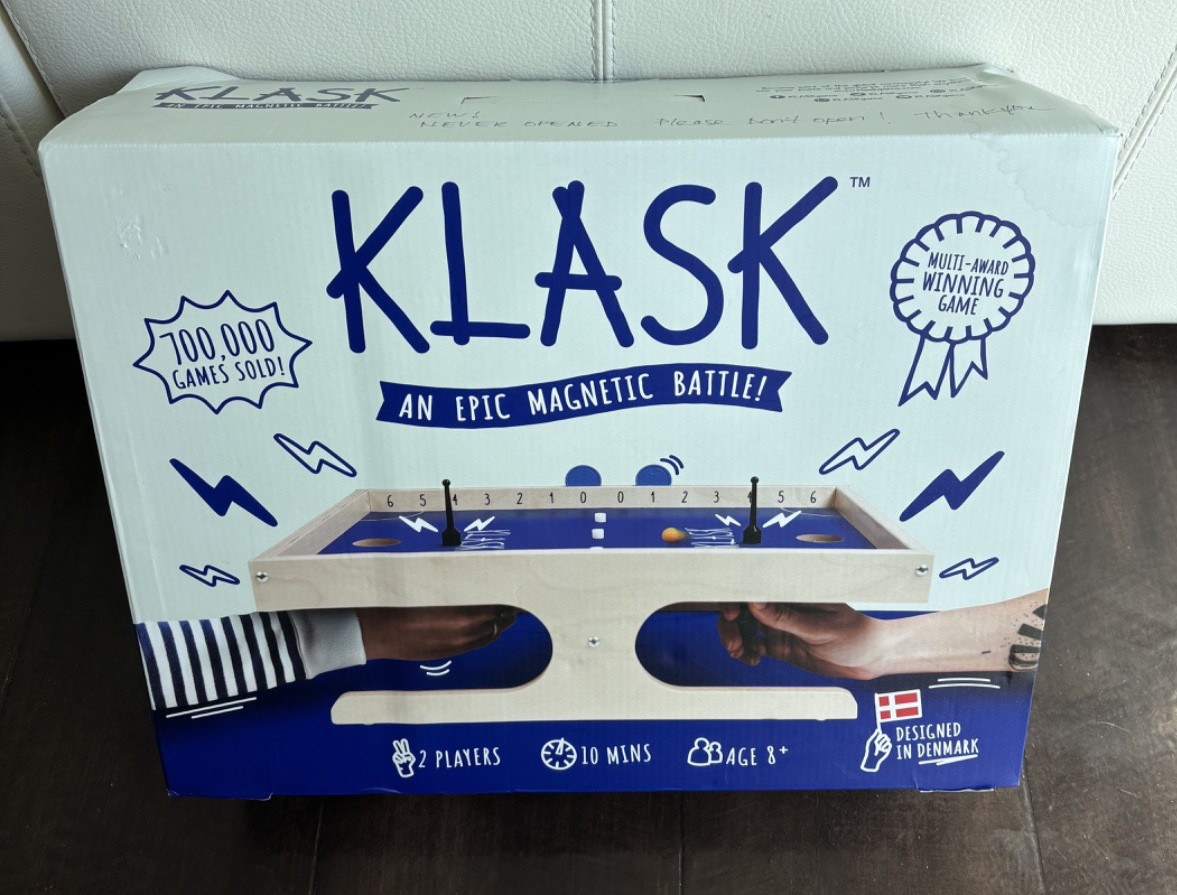 NEW Klask Tabletop Board Game Magnetic Foosball Hockey Battle Denmark Ages 8+