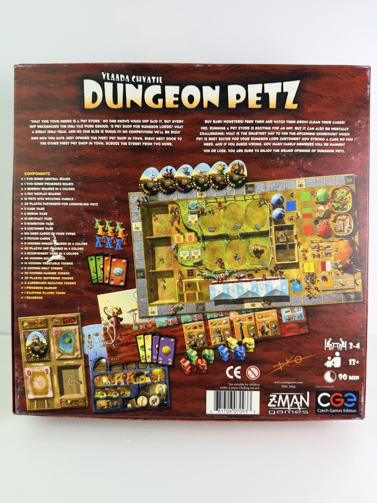 Dungeon Petz board game – Czech Games Edition – Used – Complete