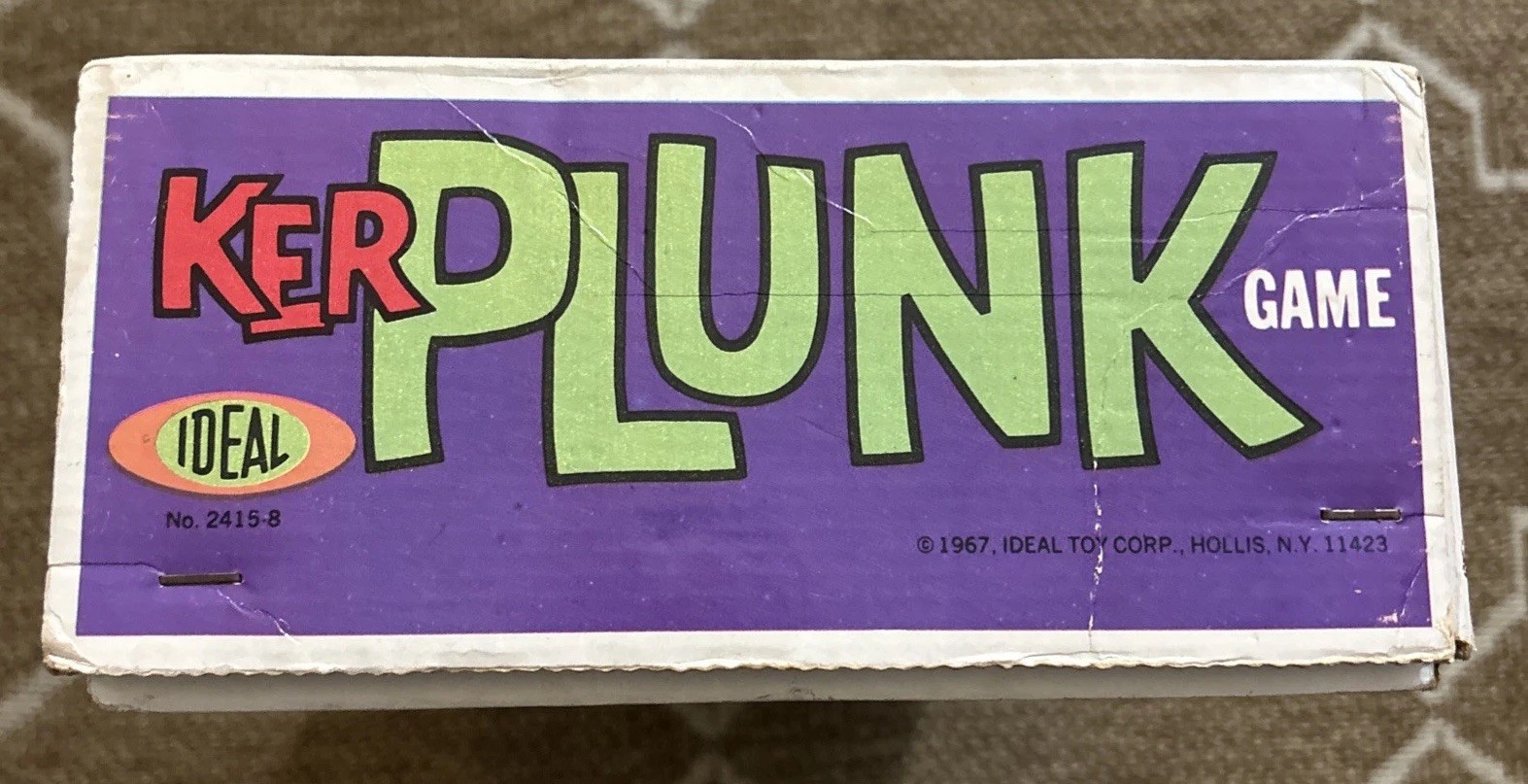 1967 Kerplunk By Ideal Original Box 26 Sticks 27 Marbles Small Crack On Tube!
