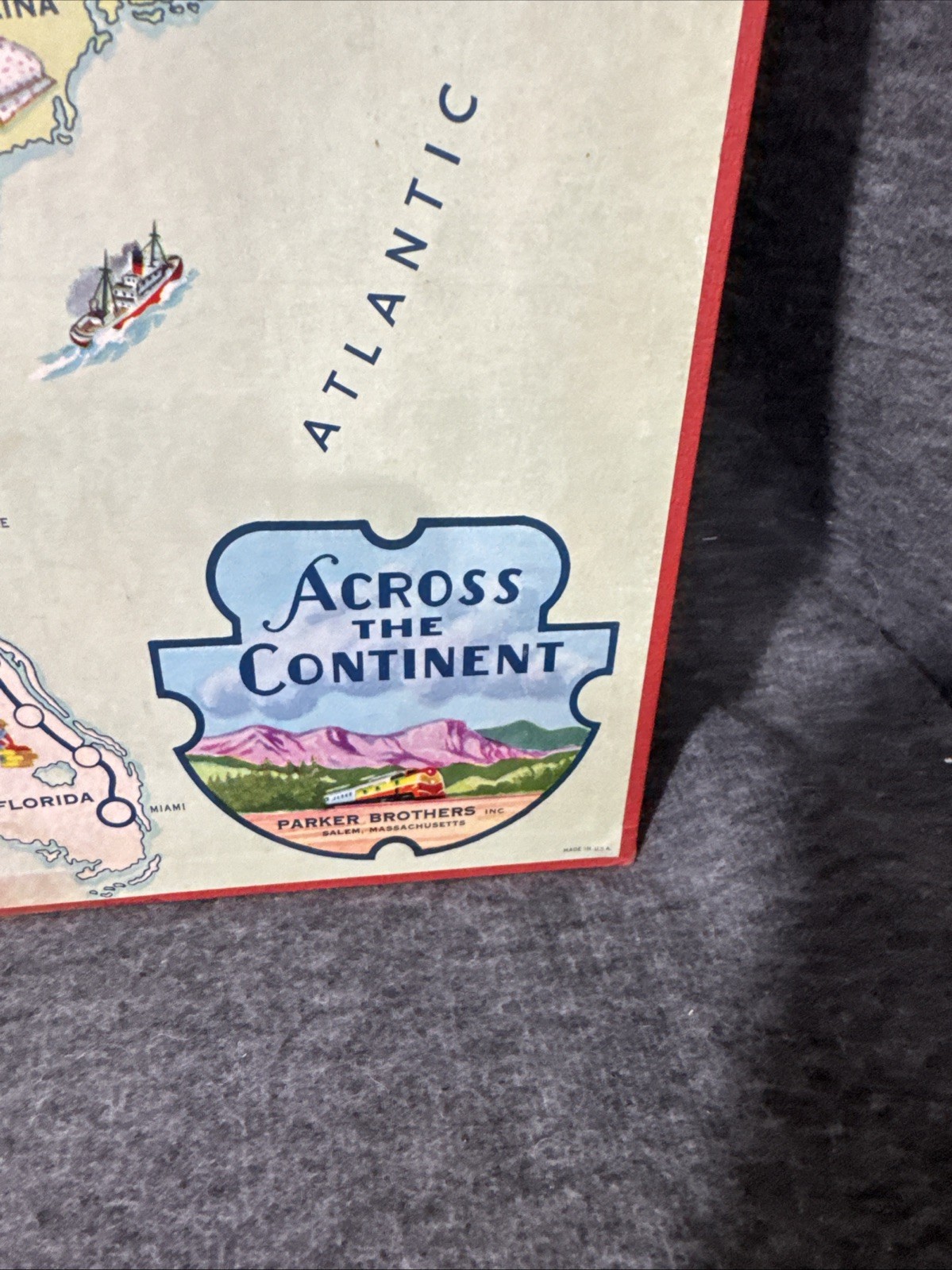 America Across The Continent Parker Bros vintage board games 1950s