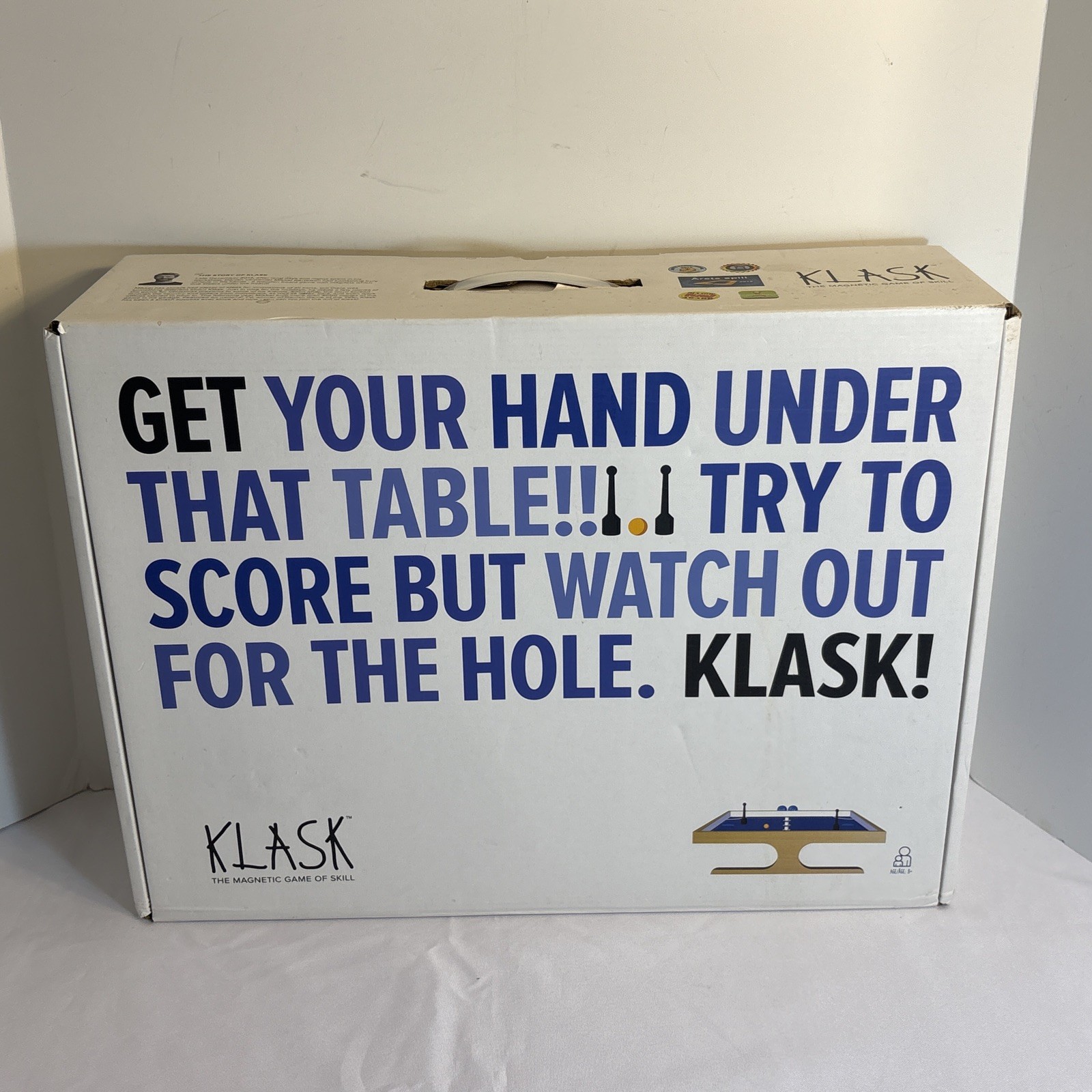 Klask! The Magnetic Game of Skill Buffalo Games Open Box Unplayed LARGER BOARD