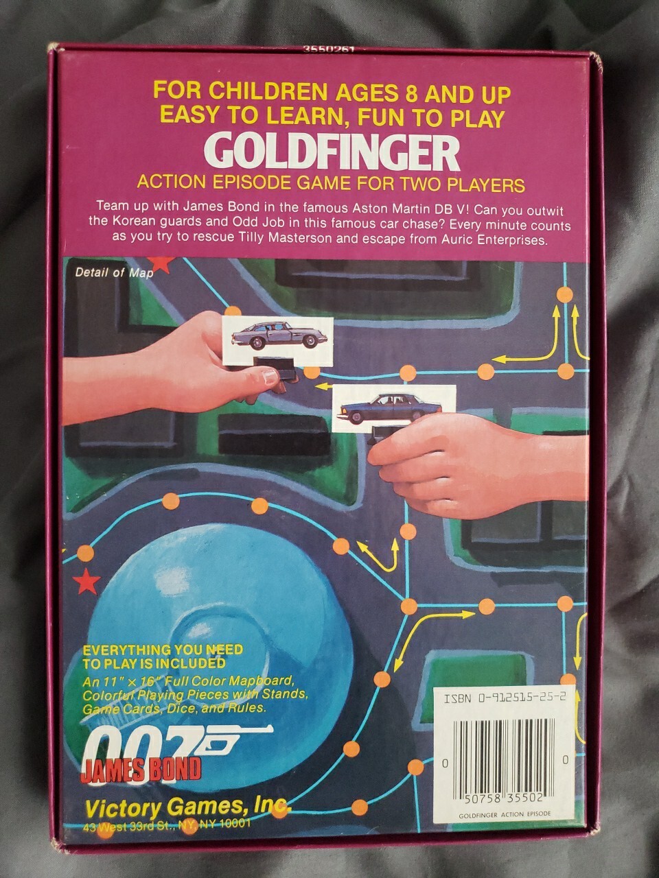 NEW 1961 007 JAMES BOND GOLDFINGER AN ACTION EPISODE GAME NEW OPEN BOX