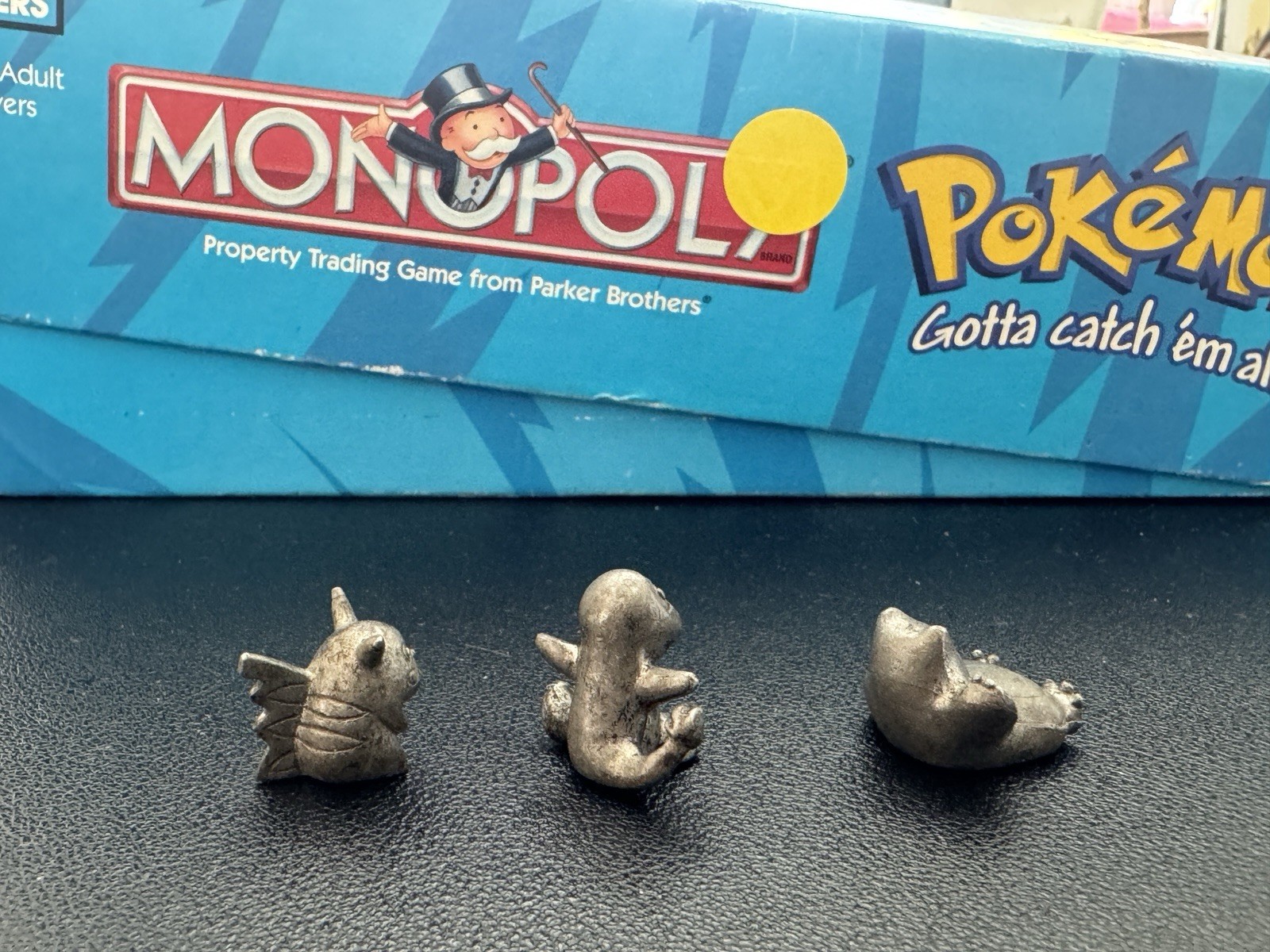 1999 Pokémon MONOPOLY Metal Character Figures Game Pieces – Nintendo Pewter