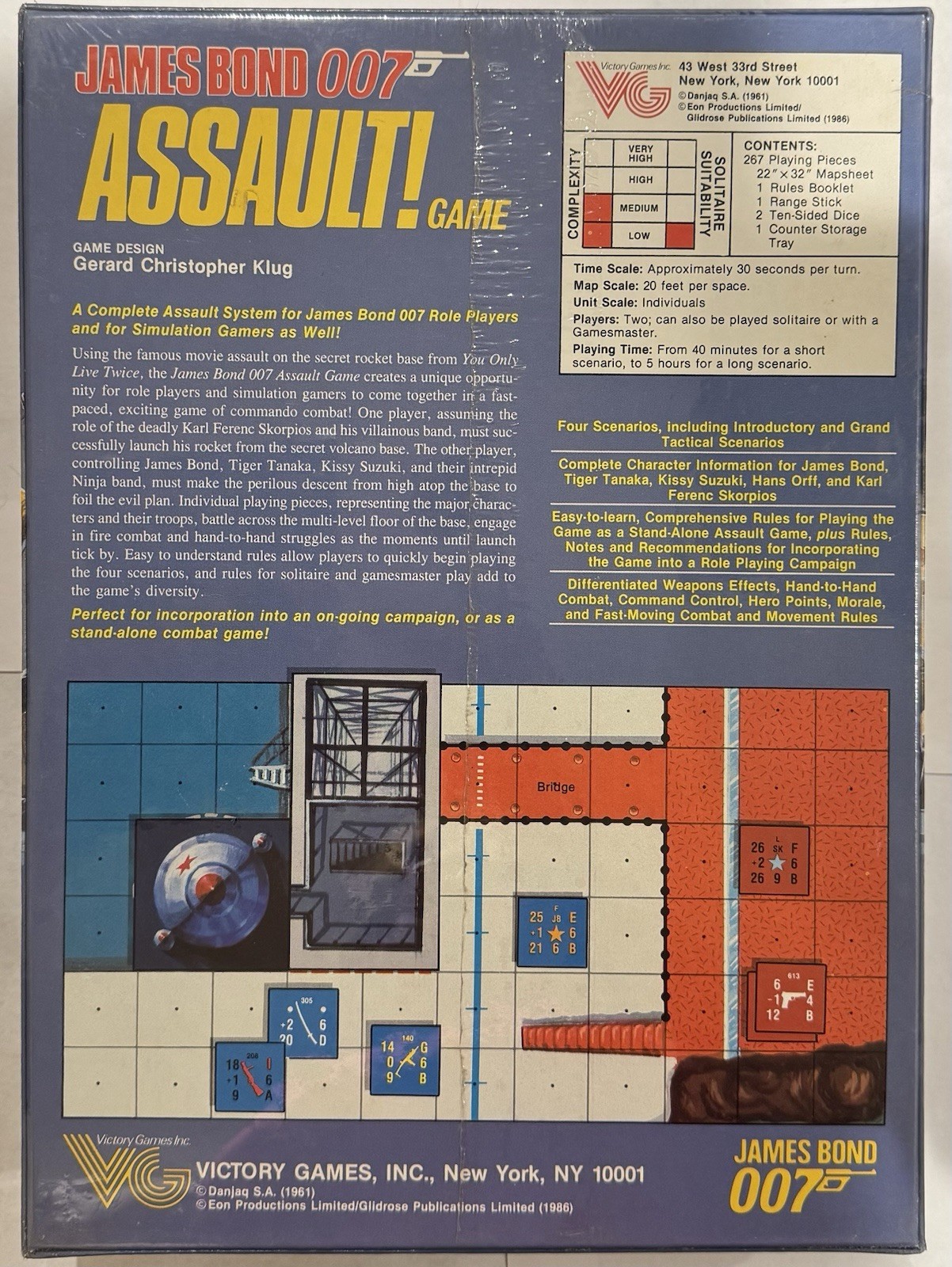 James Bond 007 Assault! Game by Victory Games No. 35017 BRAND NEW SEALED