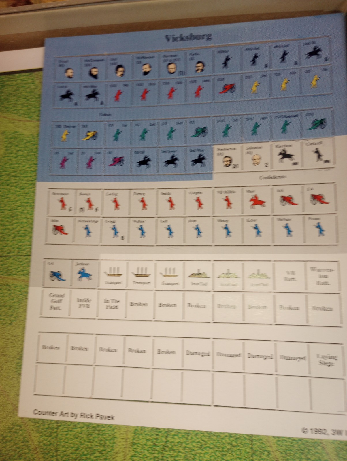 CAMPAIGNS CIVIL WAR Vicksburg Chancellorsville Board Game COMPLETE 3W 1992 OOP