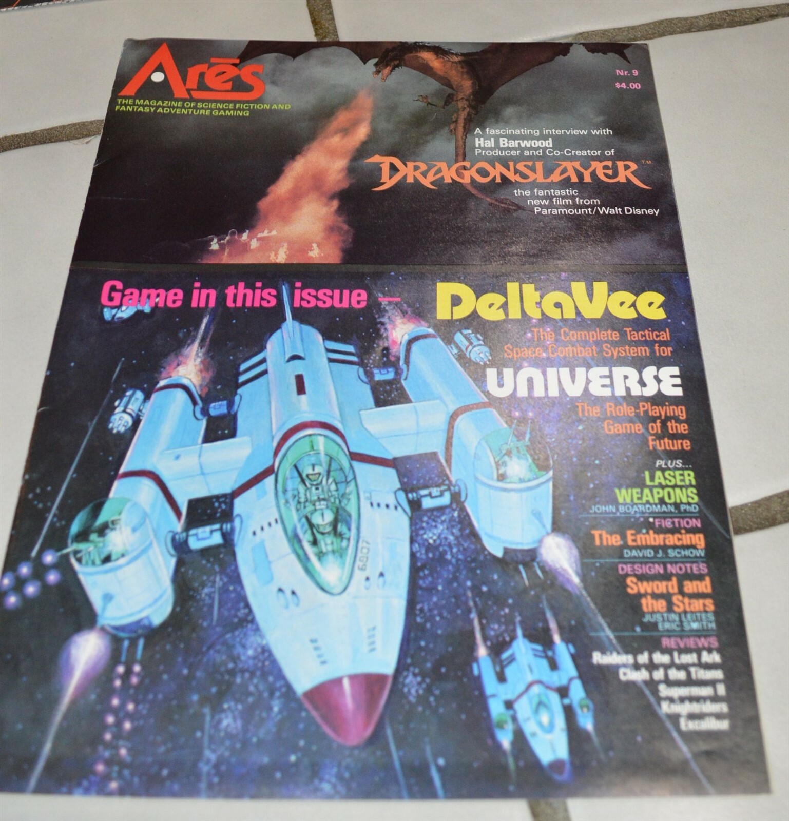 SPI Ares Magazine Nr. 9 DeltaVee Dragonslayer Game Unused