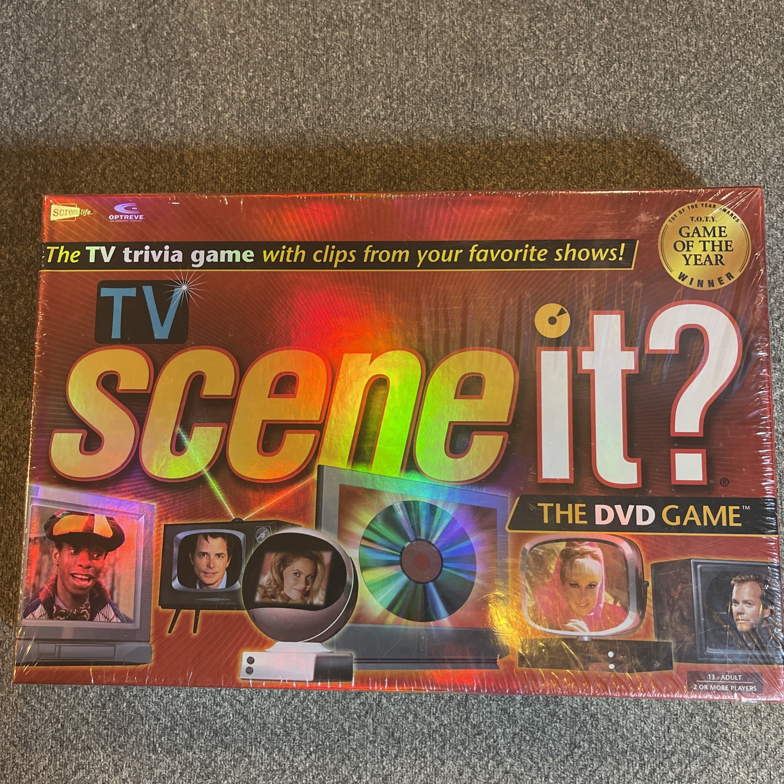 TV Trivia Scene It? The DVD Party Board Game 2005 T.O.T.Y Screenlife New/Sealed