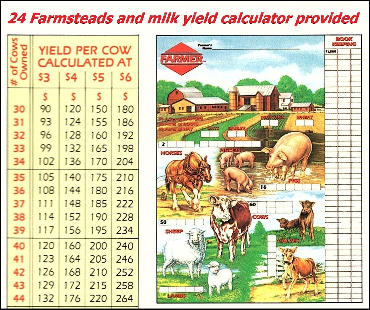 FARMER – An Exiting & Educational Game – For 2 Or More Players – WHOLESALE – 275