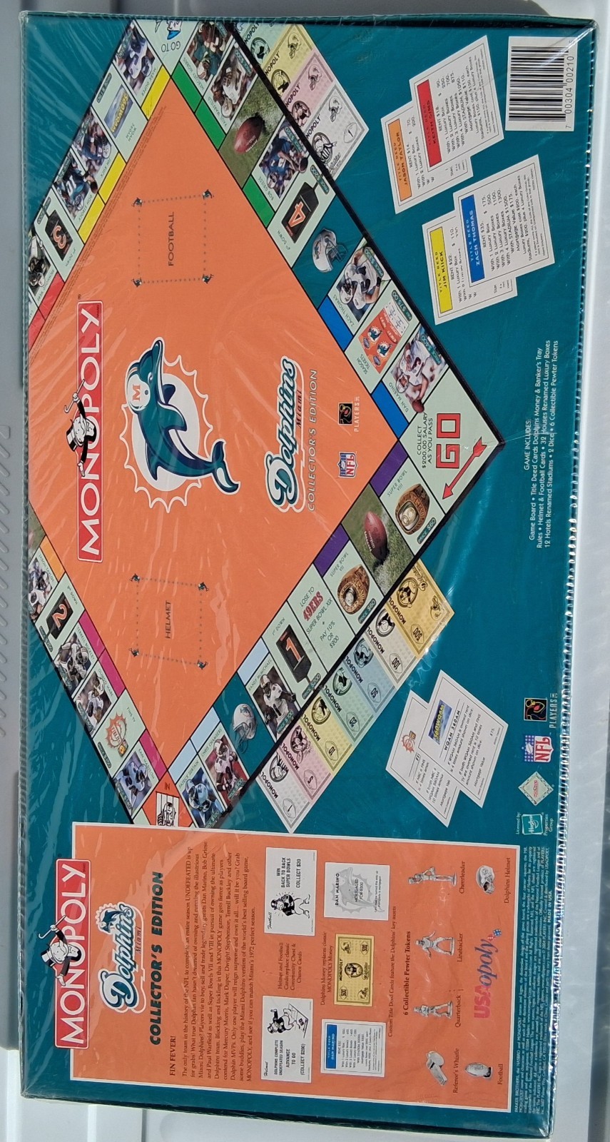 Miami Dolphins NFL Collector’s Edition Monopoly Board Game Brand New Sealed