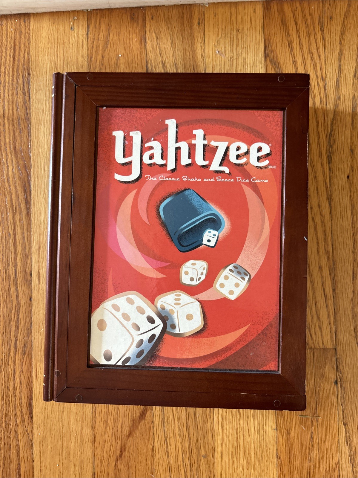 Yahtzee Game Vintage Collection Bookshelf Edition Wooden Box 2005 Complete