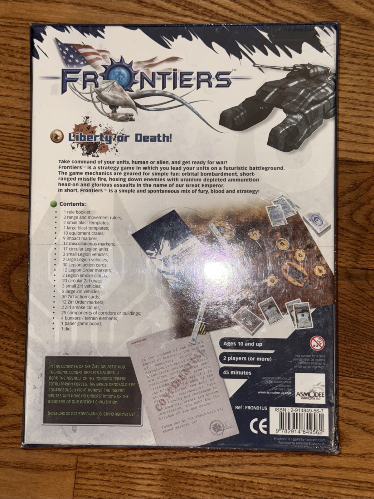 FRONTIERS – LIBERTY OR DEATH! Science Fiction War Board Game, Asmodee, NEW