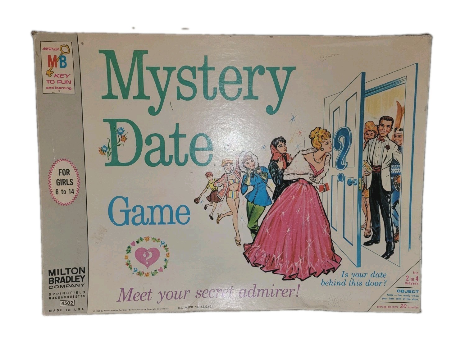 Vtg 1965 Mystery Date Board Game by Milton Bradley Complete Nostalgic Game Nite