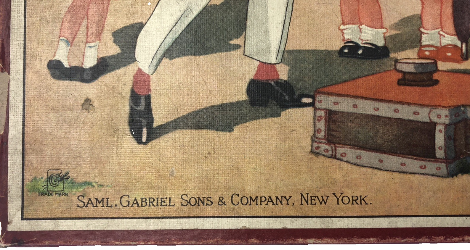 Rare Saml. Gabriel Sons & Co. Board Game Try Your Strength NY- Germany Complete