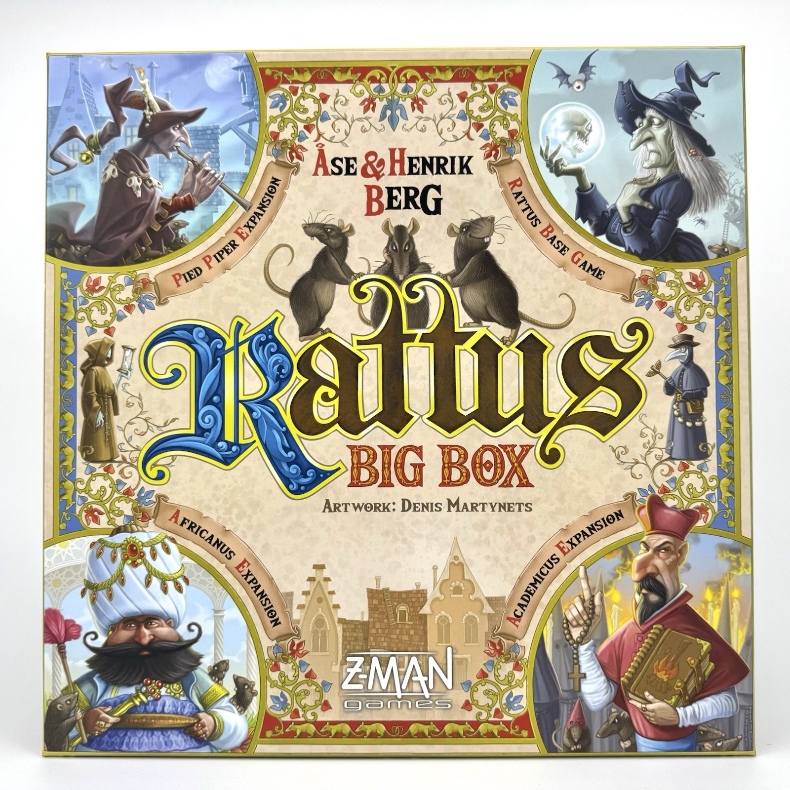 Rattus Big Box Board Game Z-Man Games – Mostly Unpunched/Sealed – 100% Complete