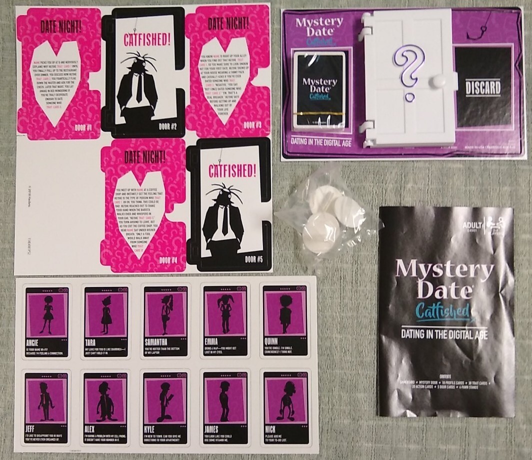 Hasbro MYSTERY DATE CATFISHED Board Game Adult Parody, Dating in the Digital Age