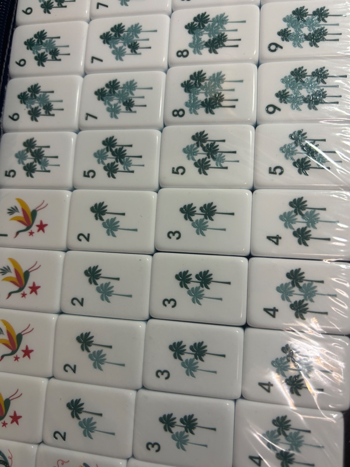 Blue Tropical wind American Mahjong Set, 160 Paris Mah Jong Tiles + storage bag