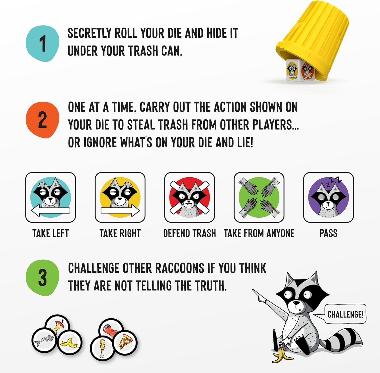 Lying, Cheating Raccoons – The Ultimate Bluffing Dice Game for 2-6 Players, A…
