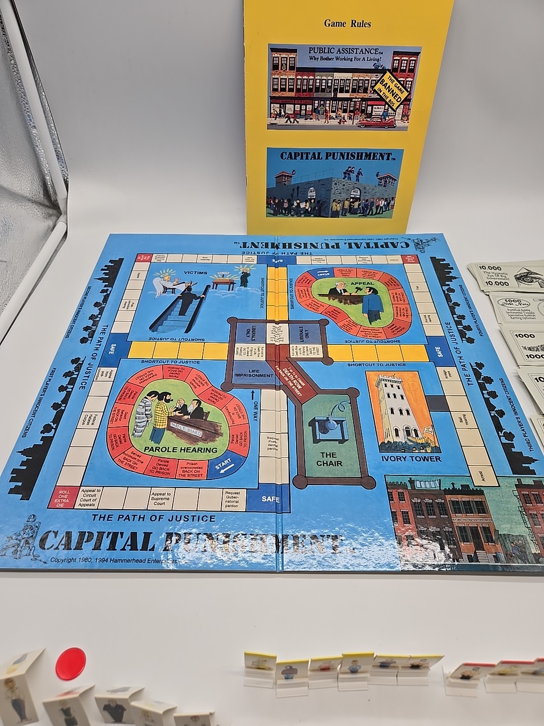 Public Assistance Capital Punishment Board Game 2 In 1 – 99.9% Complete 1994