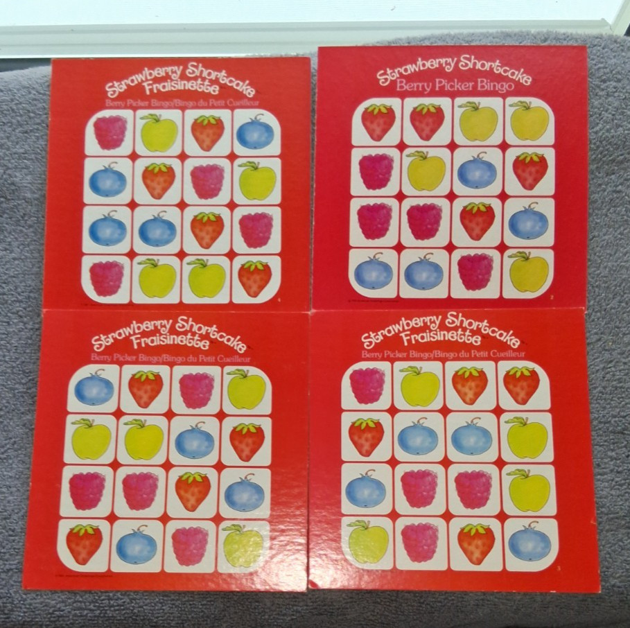 Strawberry Shortcake Fraisinette Berry Game Basket Panier De Jeux French 1981