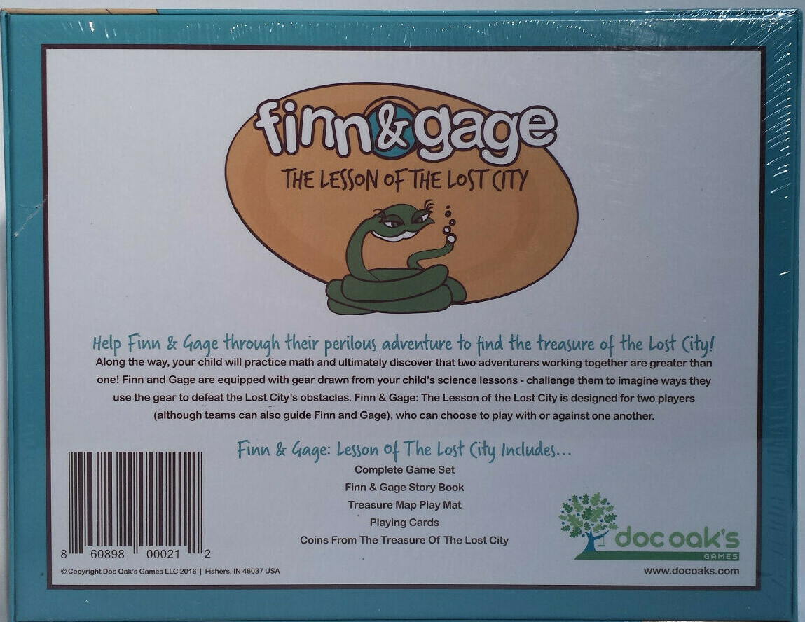 Finn & Gage Lesson of Lost City Game Book Math Science Home School STEM Ages 6+