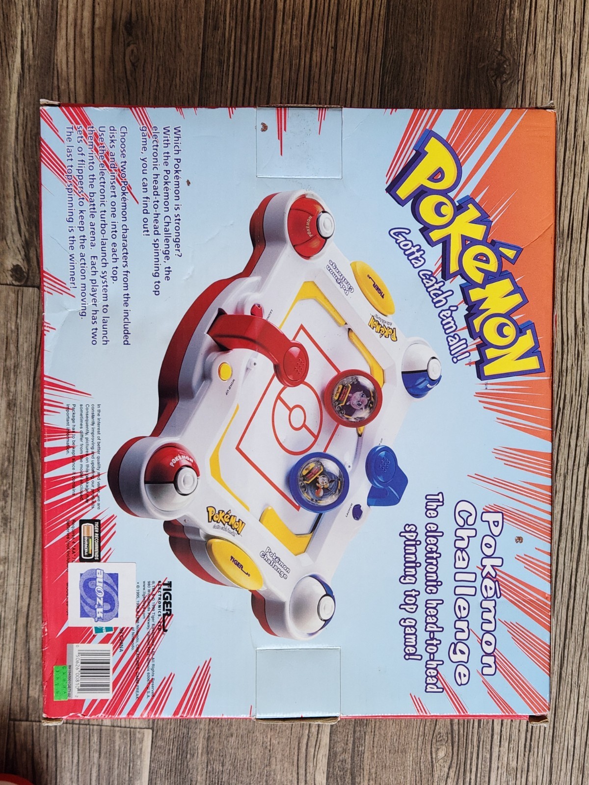 Vintage 1999 Pokemon Challenge Spinning Top Game Hasbro Tiger Electronics Works