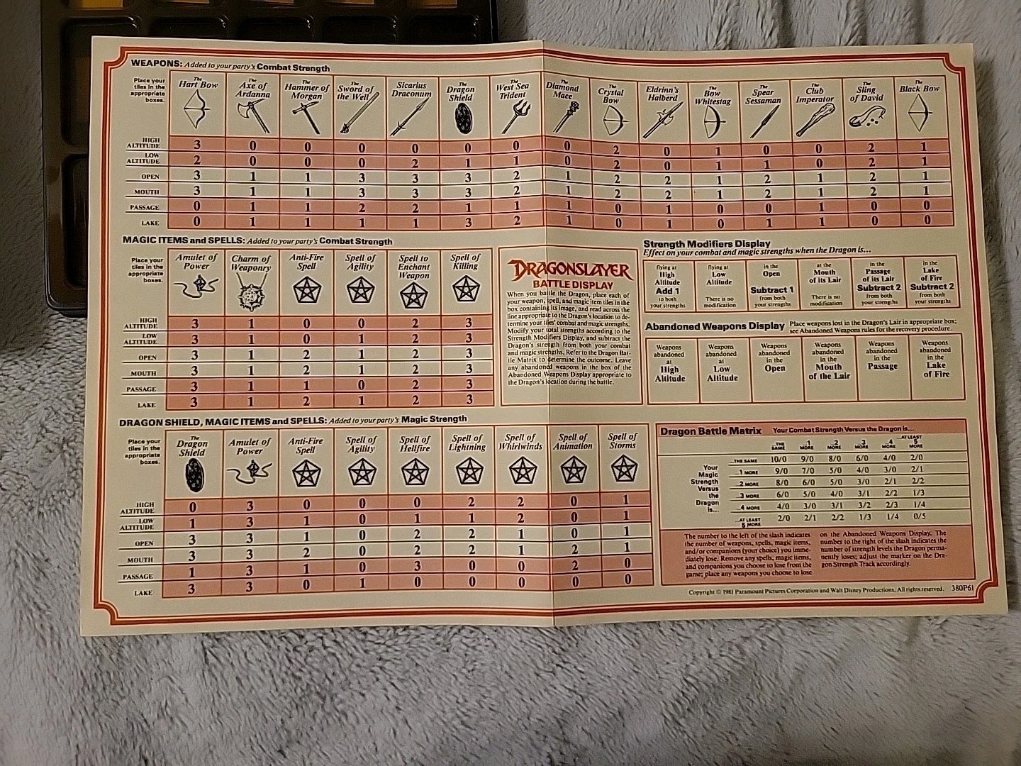 Vintage 1981 SPI Dragonslayer Movie Dragon Fantasy Board Game