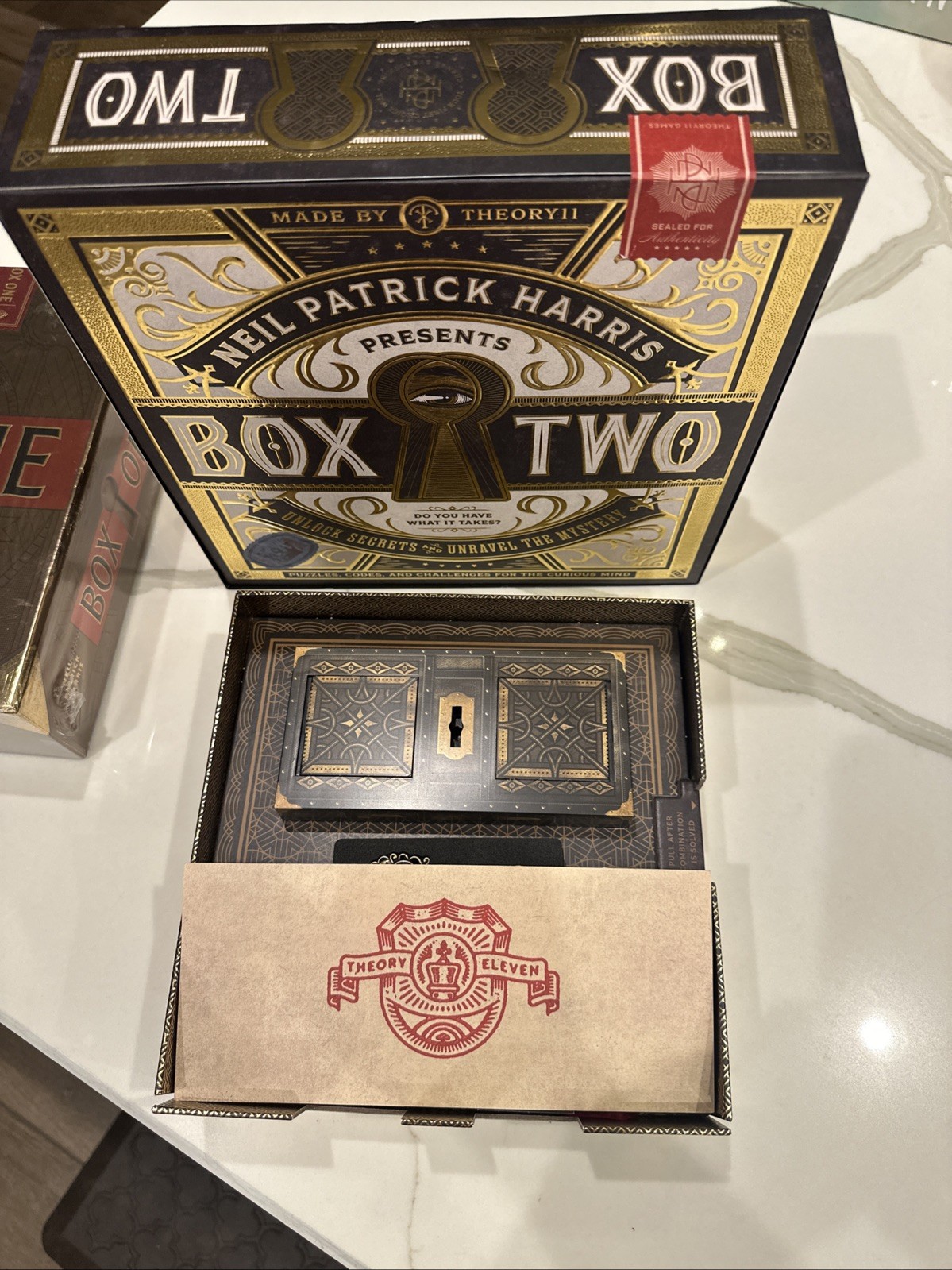 Box One & Box Two Puzzle Games, Mystery, New Condition (see description)