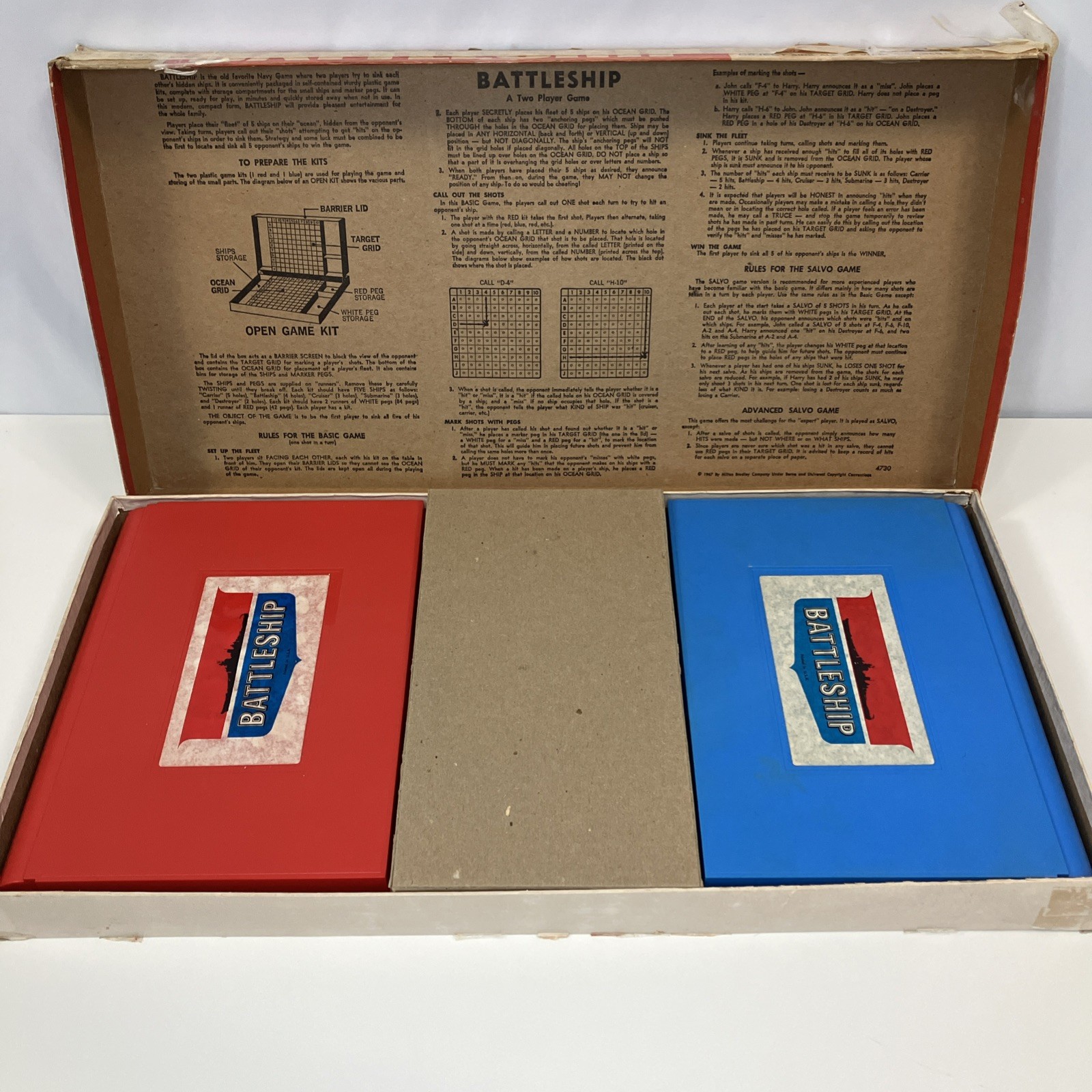 Vintage 1971 BATTLESHIP Milton Bradley Board Game COMPLETE In Original Box