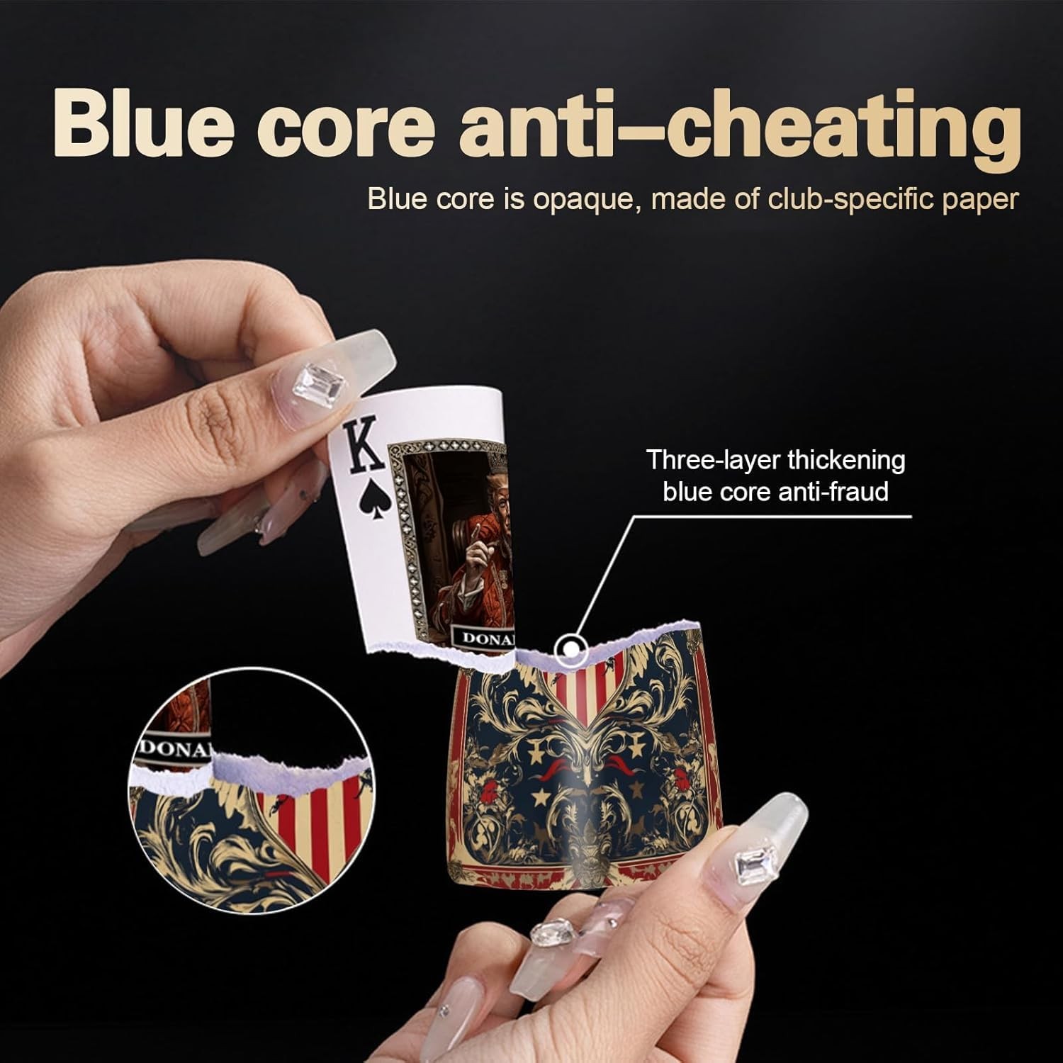 VZONE Trump Playing Cards—MAGA Poker Deck, Standard Waterproof and Anti-Peek …