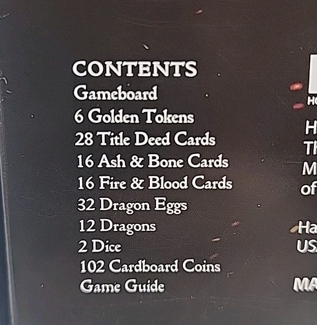 Monopoly House of the Dragon Edition Strategy Game Of Thrones Gift HBO New