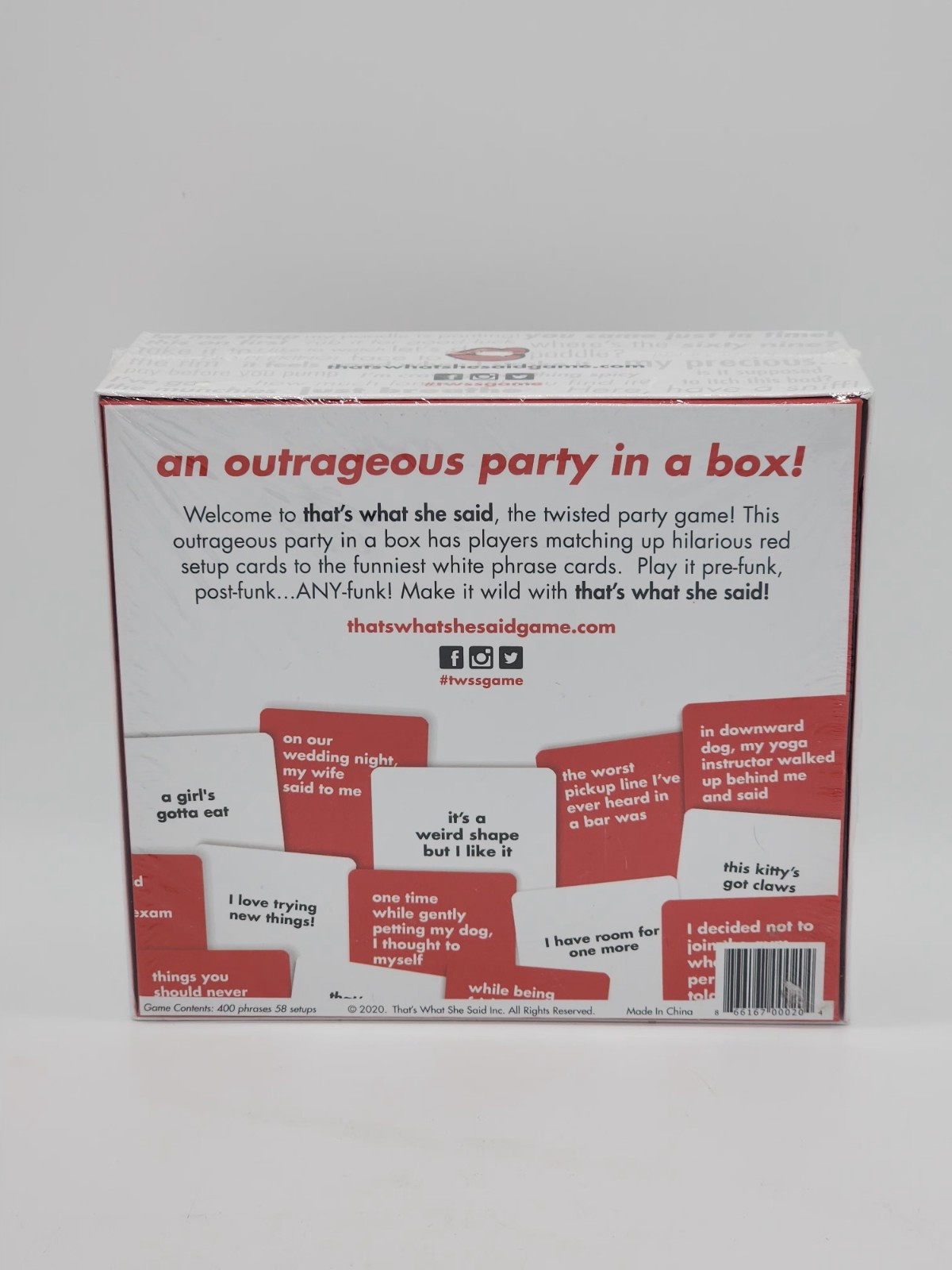 New Sealed That’s What She Said Twisted Card Game 4+ People Group Party Adult