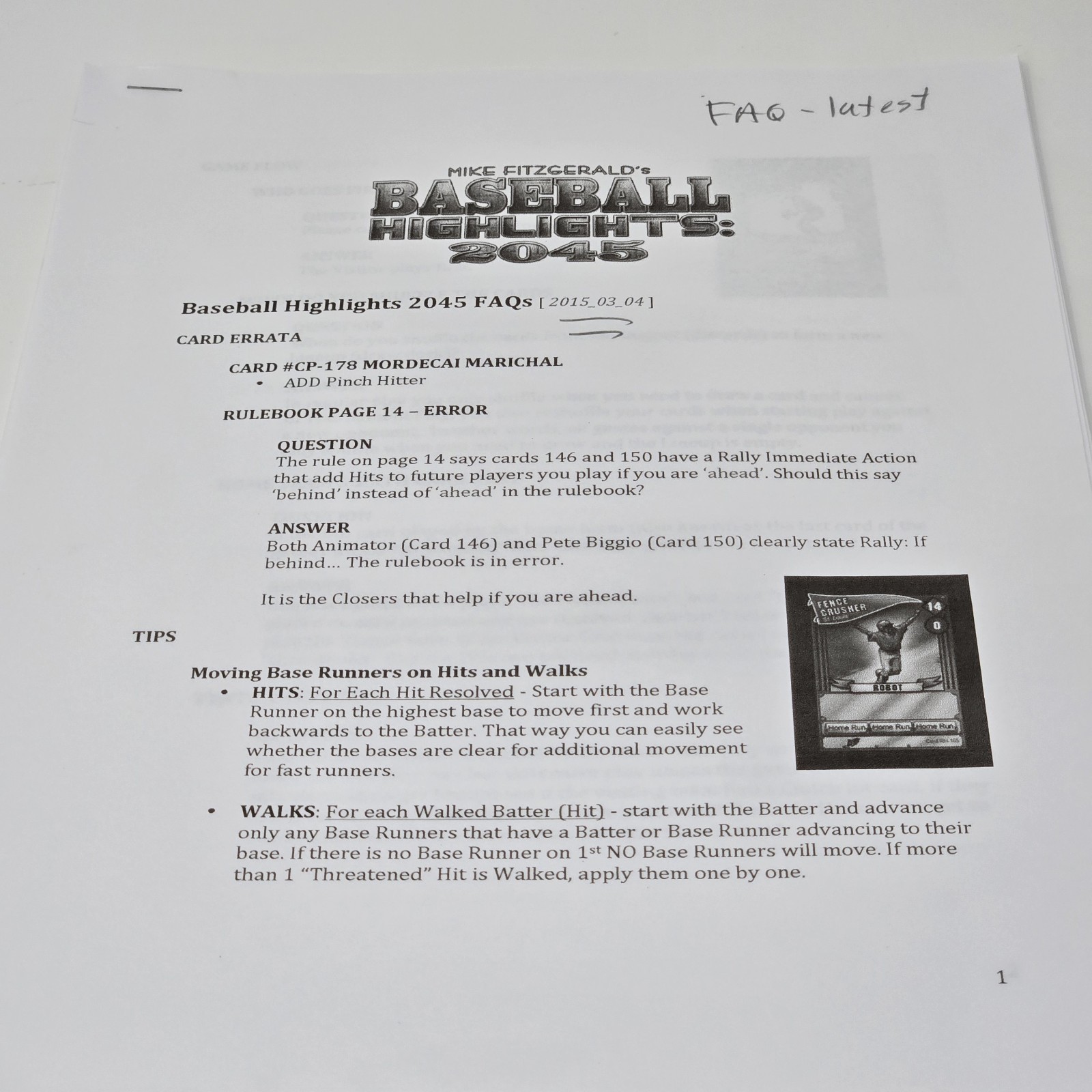Baseball Highlights 2045 Board Game Eagle Gryphon Expansions Sleeved Cards Lot