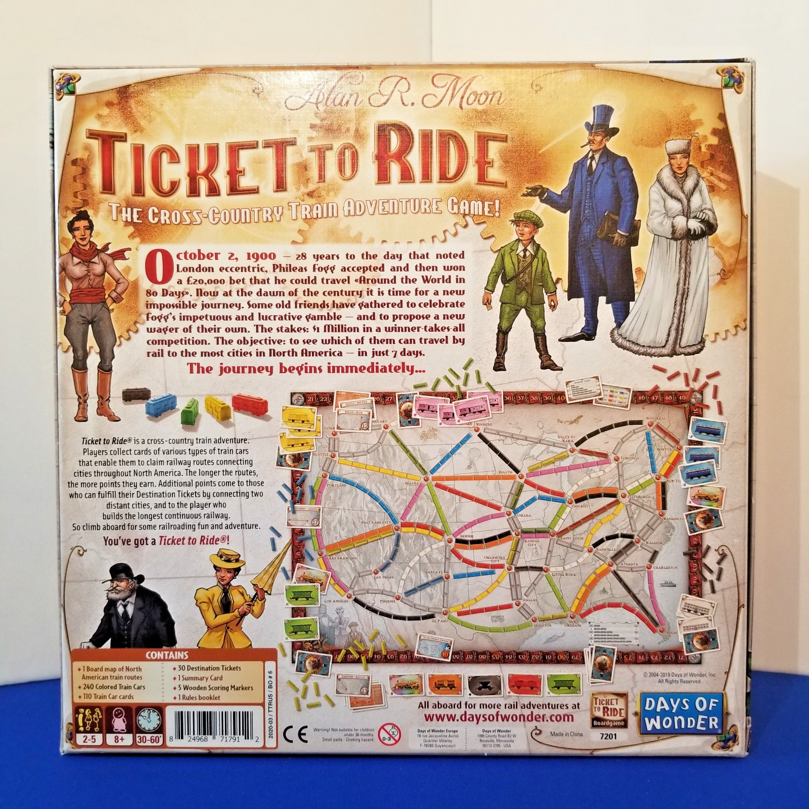 Ticket To Ride American Train Route Board Game Alan R Moon 100% Complete Game