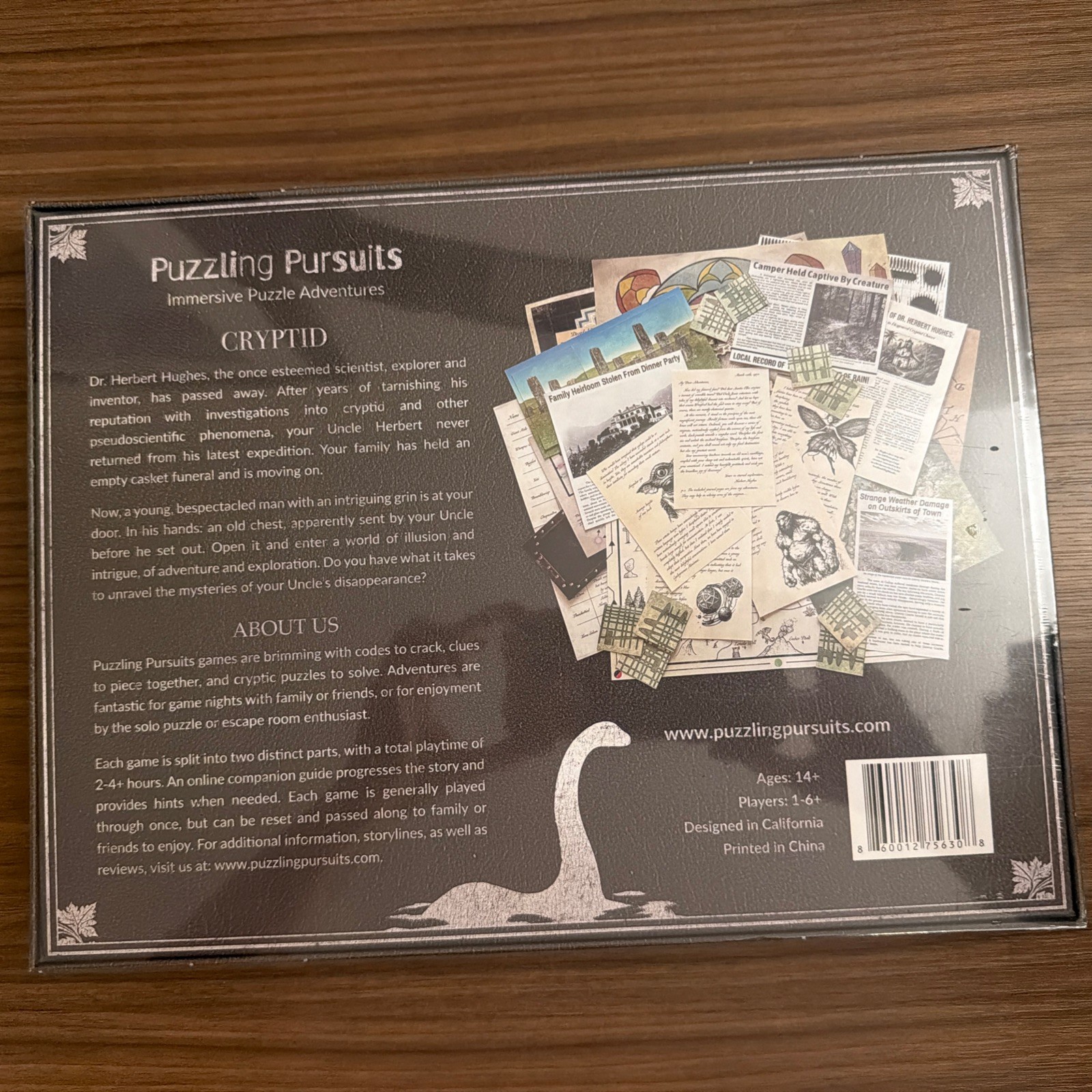 Cryptid By Puzzling Pursuits For 1-6+ Players – Brand New, Still Wrapped