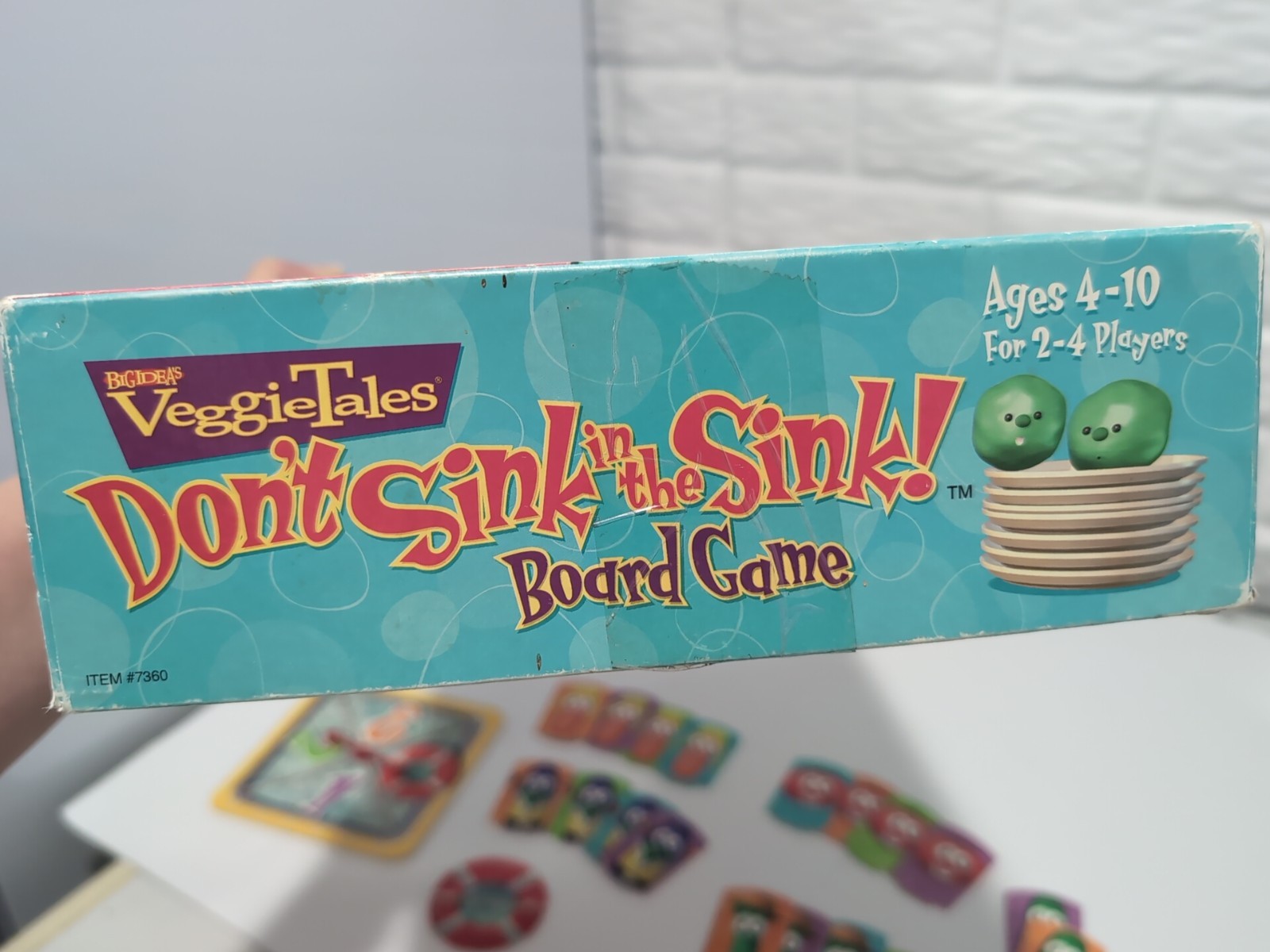 Vtg 1999 “Don’t Sink in the Sink!” VeggieTales Board Game COMPLETE Rare