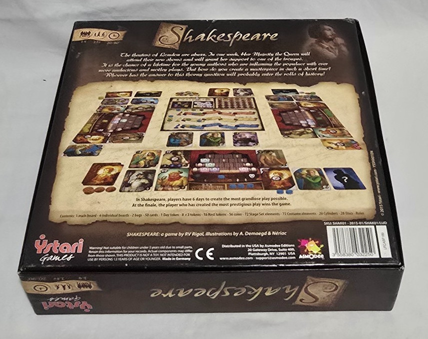 2015 Ystari Games – SHAKESPEARE