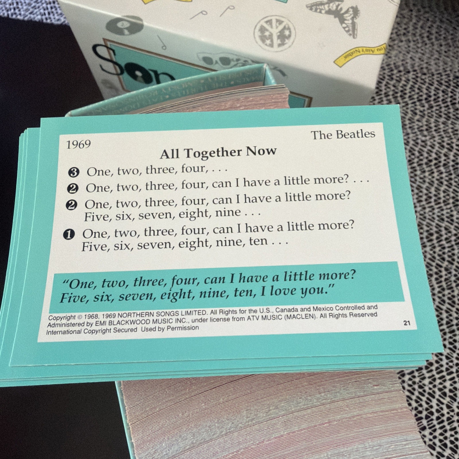 SongBurst Complete-The-Lyric Game 50’s/60’s Edition Music Trivia Complete