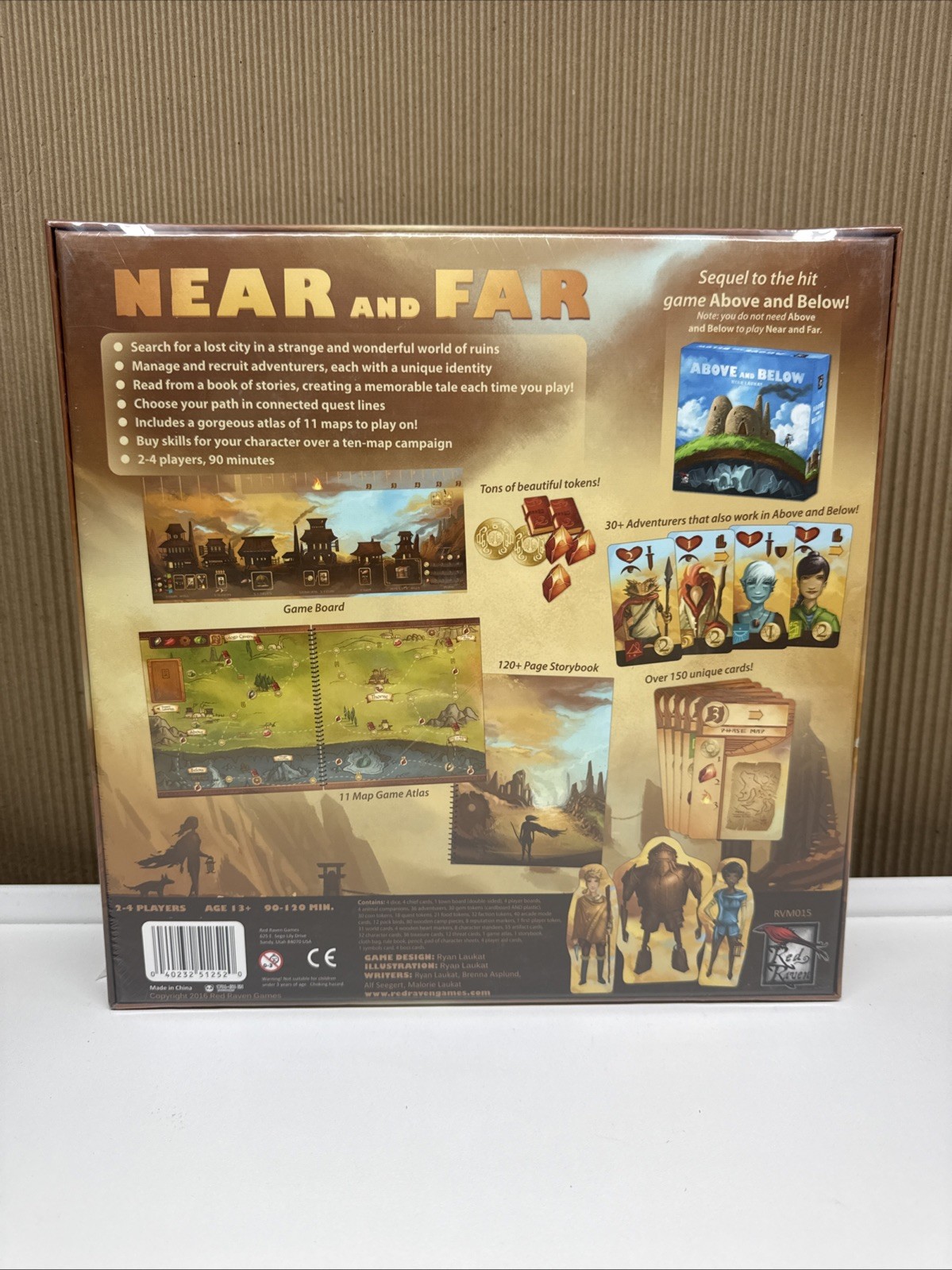 Near and Far Strategy Adventure Board Game, Red Raven Games, Sealed Ryan Laukat