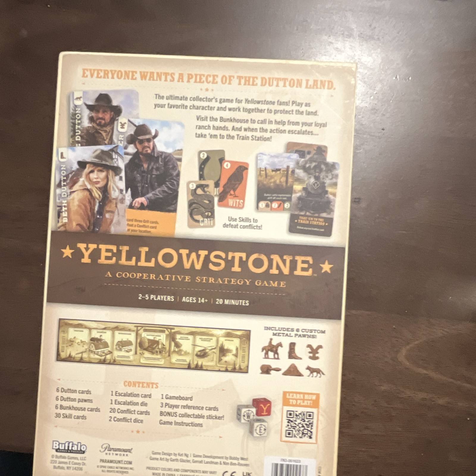Buffalo Games Yellowstone Cooperative Strategy Board Game 2-5 Players Age 14+