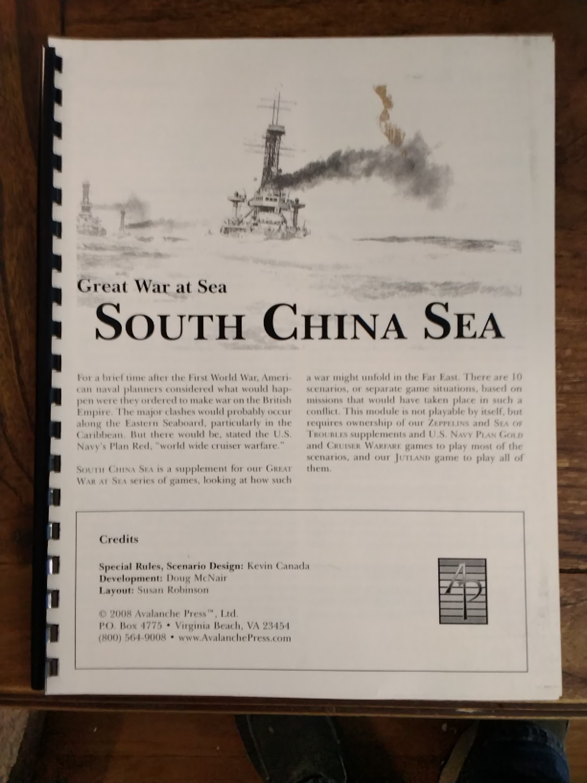 Great War At Sea South China Sea Scenario Book Avalanche Press APL1806