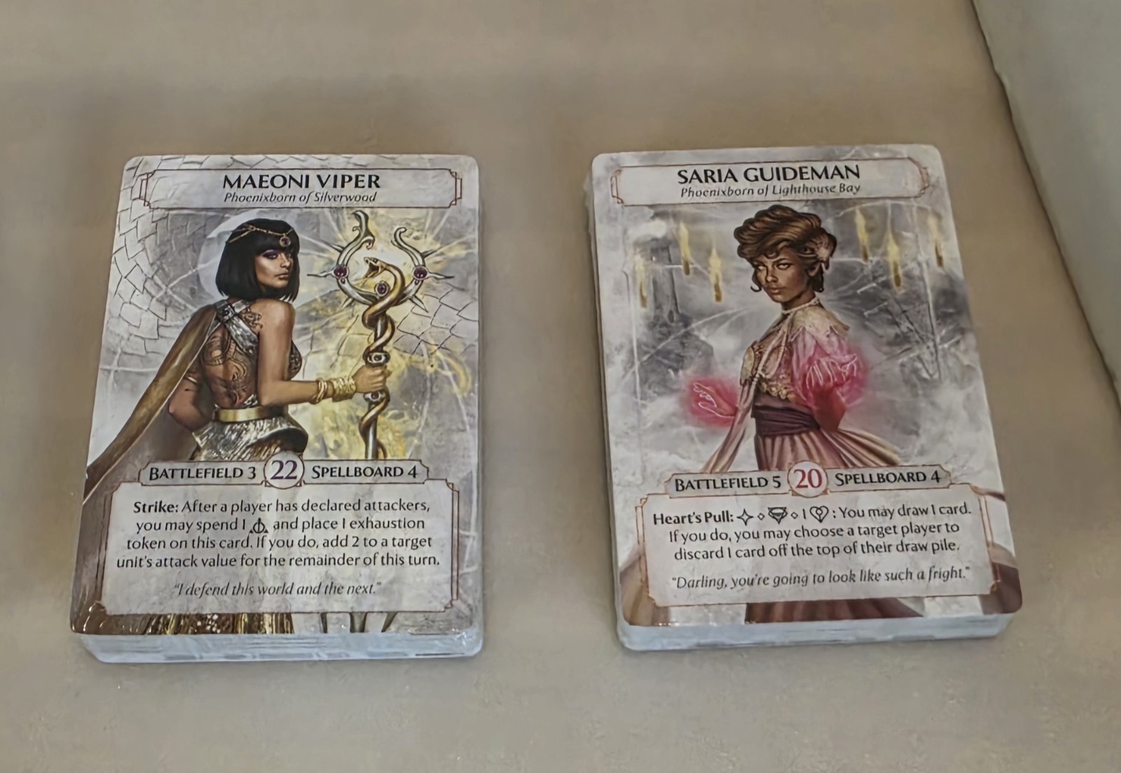Ashes Reborn: Rise of the Phoenixborn Board Game by Plaid Hat Games Open Box
