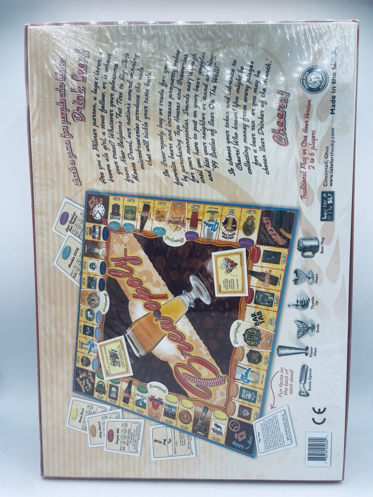 Brew-opoly Board Game Adult Friends Drinking Game Made in the USA – NEW SEALED