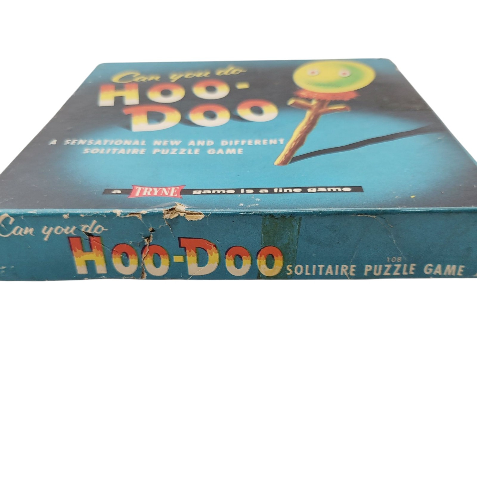 Hoodoo 1950s Solitaire Game Plastic Pegs Puzzle Tryne Co Original Box 1 Player
