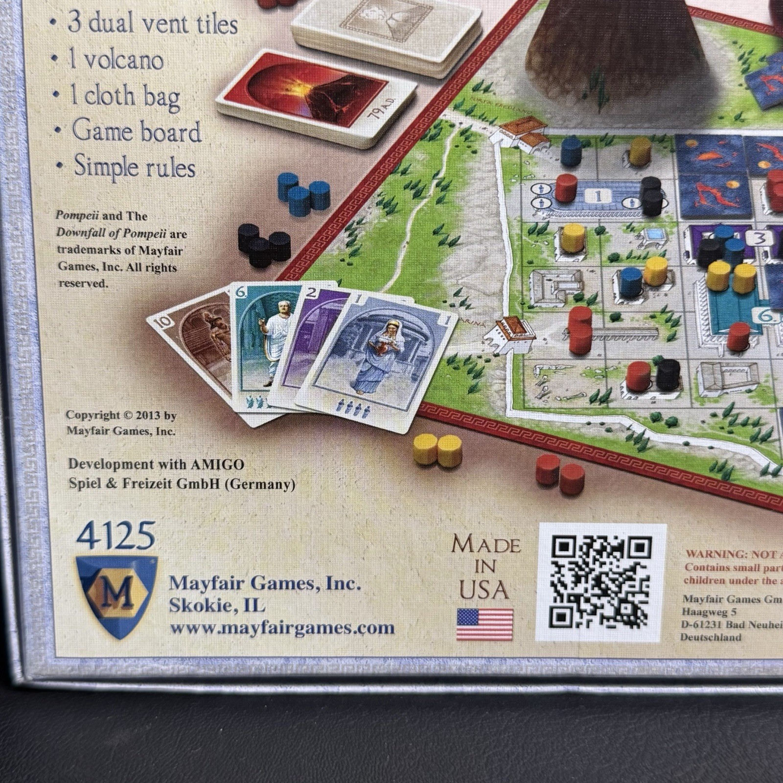 The Downfall of Pompeii Board Game by Mayfair Games