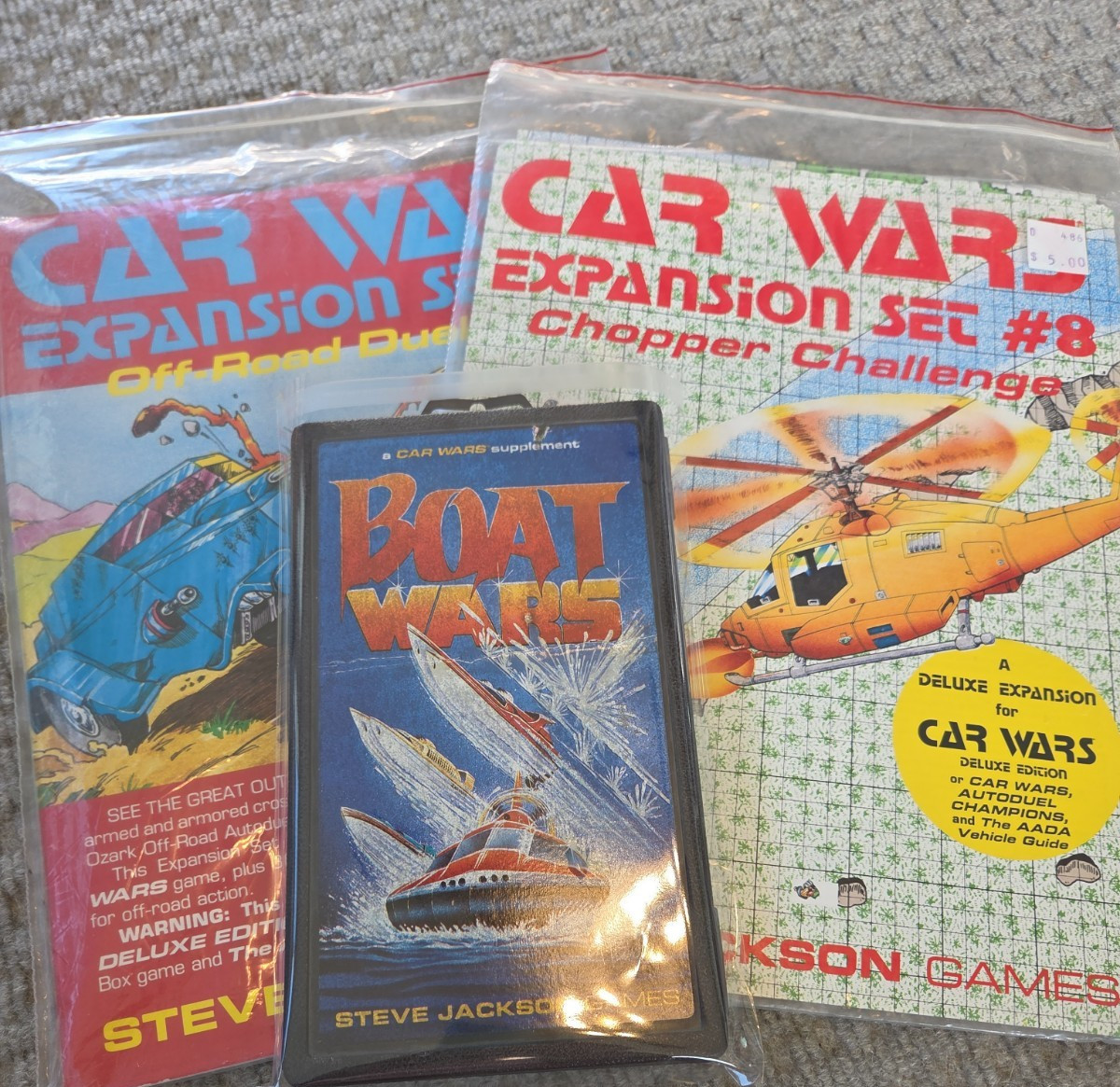 Car Wars by Steve Jackson Games lot Boat Wars Chopper Challenge Off Road Dueling