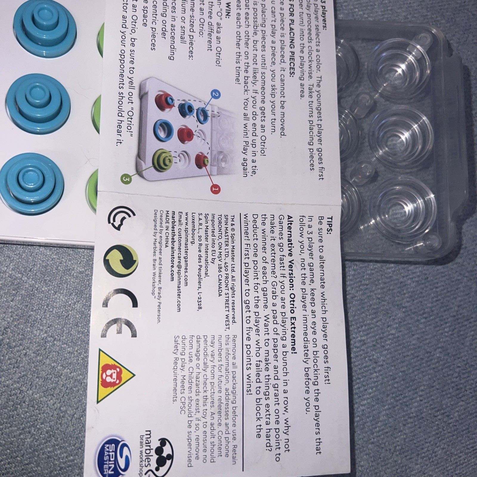 GOtrio Otrio On the Go! Puzzle Game MARBLES BRAIN WORKSHOP Go Trio Travel