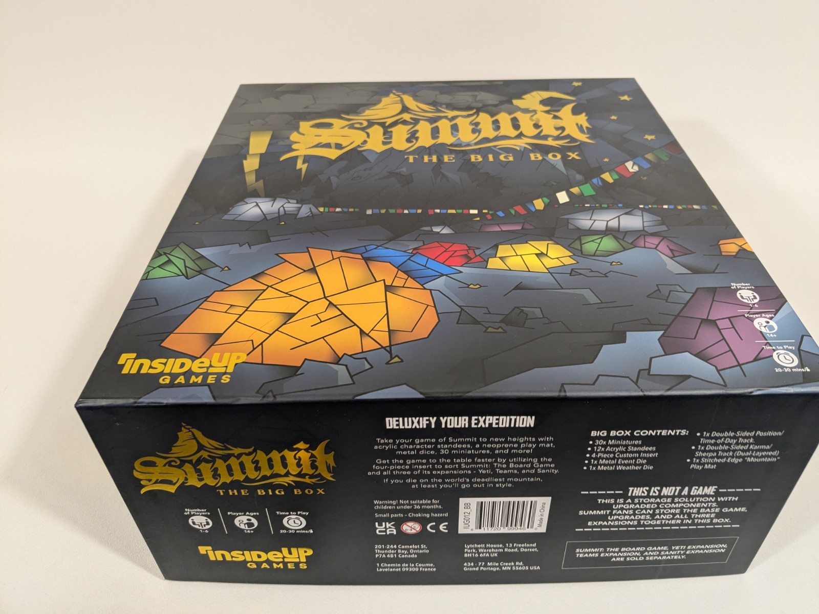Summit Big Box Inside Up Board Game Includes All Expansions + Metal Dice Fun!