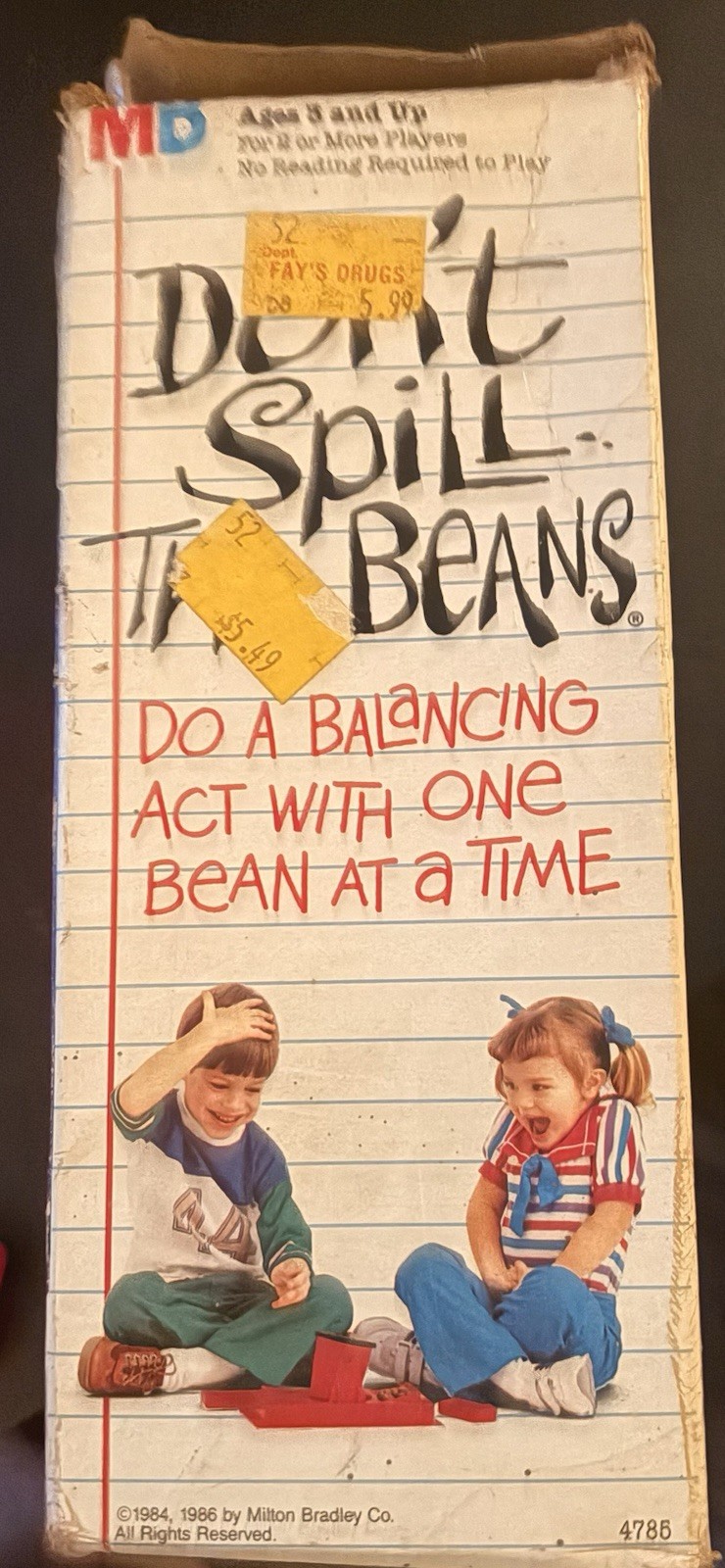 🔥Milton Bradley Don’t Spill The Beans Vintage 1986