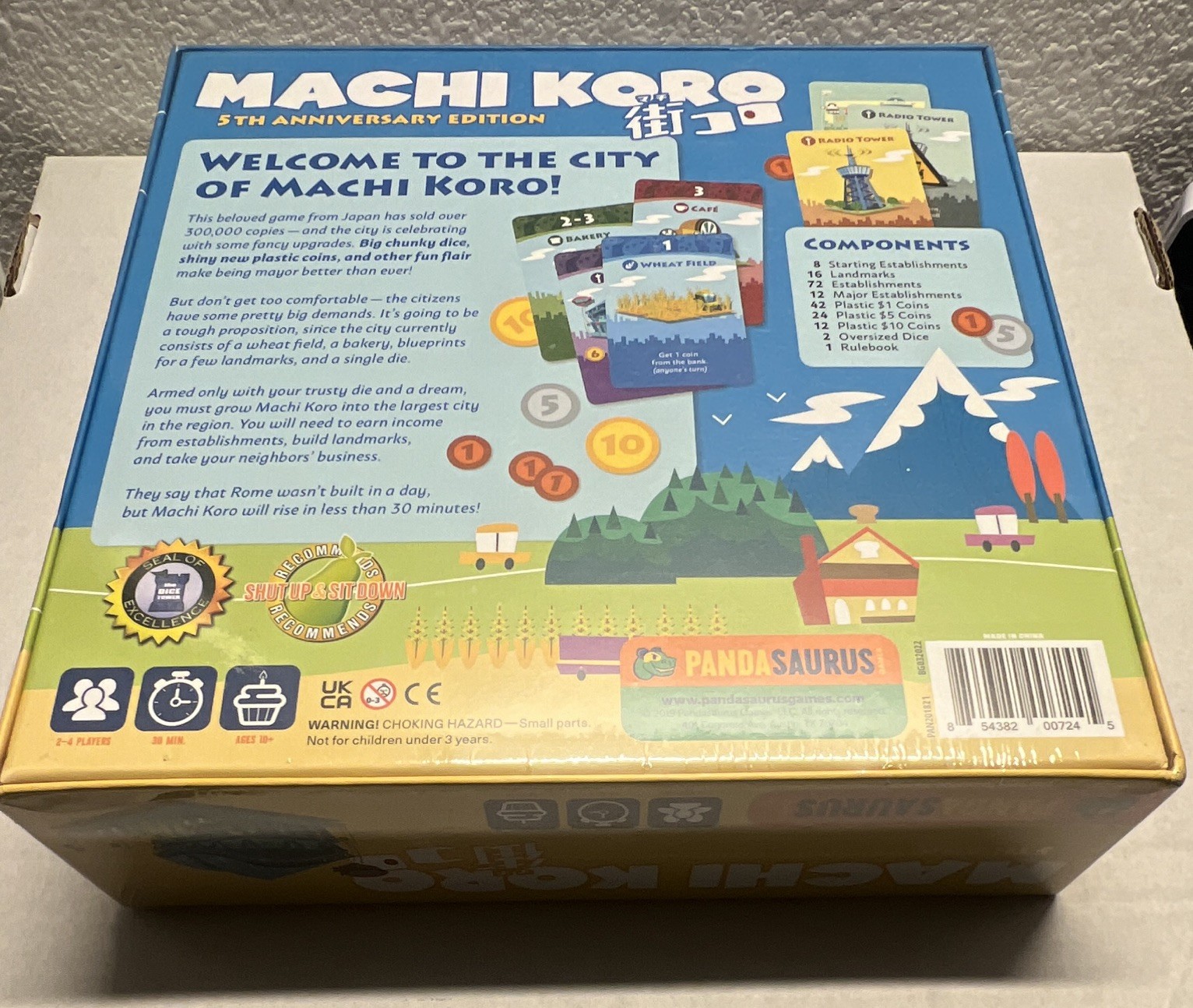 Pandasaurus Games Machi Koro 5th Anniversary Edition City Building 2+P 10+
